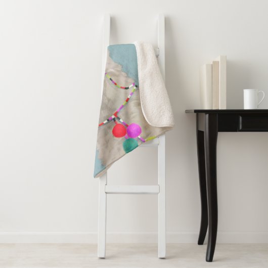 Adorned Llama - White Sherpa Deken (In situ)