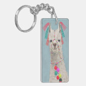 Adorned Llama - White Sleutelhanger (Voorkant Links)