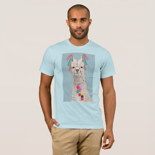 Adorned Llama - White T-shirt (Voorkant volledig)