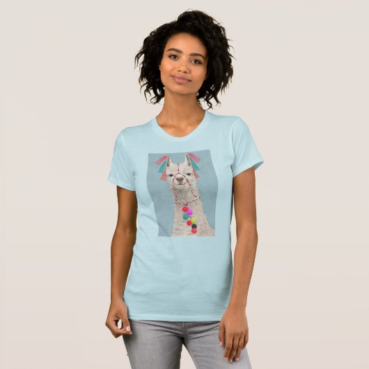 Adorned Llama - White T-shirt (Voorkant volledig)