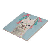 Adorned Llama - White Tegeltje (Zijkant)