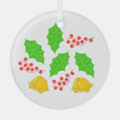 Adorno De Cristal Circular Feliz Navidad Glas Ornament (Voorkant)