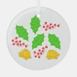 Adorno De Cristal Circular Feliz Navidad Glas Ornament