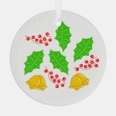 Adorno De Cristal Circular Feliz Navidad Glas Ornament (Achterkant)