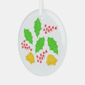 Adorno De Cristal Circular Feliz Navidad Glas Ornament (Voorkant links)