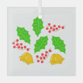 Adorno De Cristal Cuadrado Feliz Navidad Glas Ornament (Voorkant)