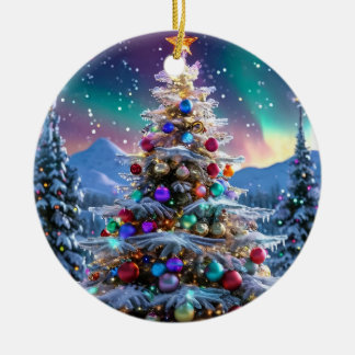 Adorno de Navidad Personalizado de Cerámica Circul Keramisch Ornament