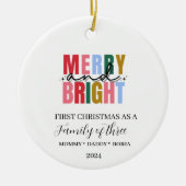 Adorno navideño de familia de tres keramisch ornament (Voorkant)