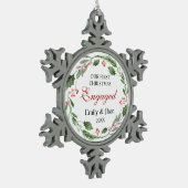 Adorno Our First Christmas Engaged wreath ornament (Links)