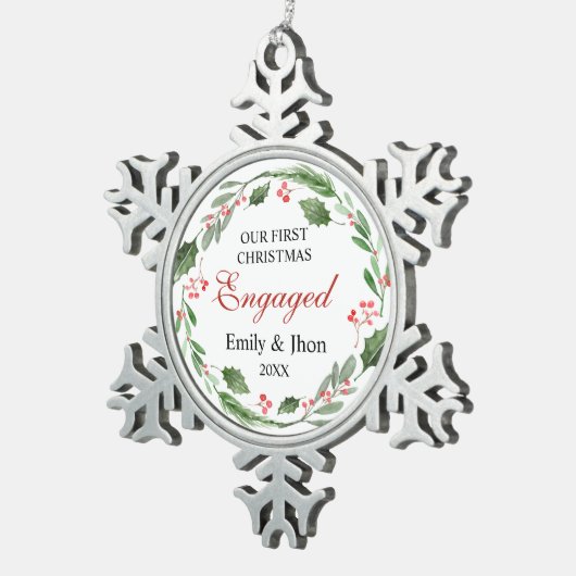 Adorno Our First Christmas Engaged wreath ornament (Rechts)