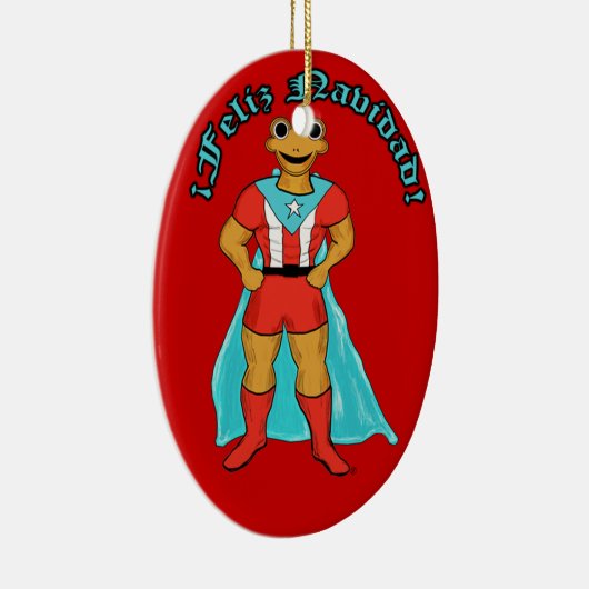 Adorno Super Coqui Feliz Navidad Keramisch Ornament (Rechts)