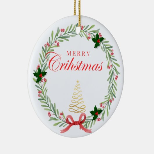 Adornos de Navidad personalizados Keramisch Ornament (Rechts)