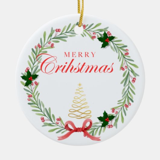 Adornos de Navidad personalizados Keramisch Ornament (Voorkant)