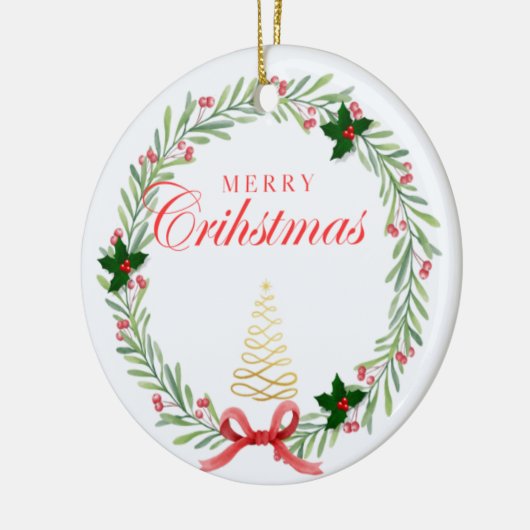 Adornos de Navidad personalizados Keramisch Ornament (Links)