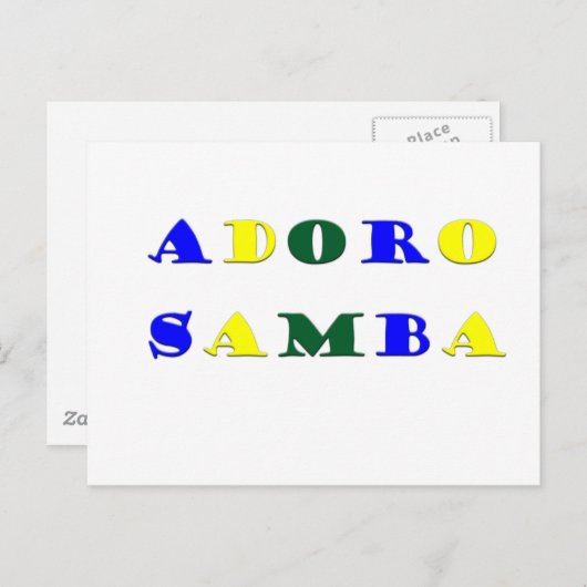 Adoro Samba Briefkaart (Voorkant / Achterkant)