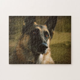 Adoroing German Shepherd Foto Legpuzzel
