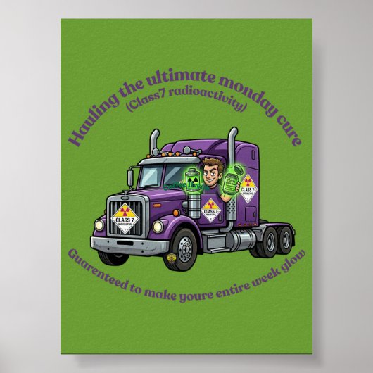 ADR Class 7 Radioactive | Hazmat Driver & Logistic Poster (Voorkant)