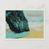 Adraga Beach Uitzicht, Sintra Coast Illustration Briefkaart (Voorkant)