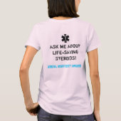 Adrenale insufficiëntie: Levensreddende Steroïden T-shirt (Achterkant)