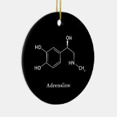 Adrenaline Epinefrine Molecuul Chemie Keramisch Ornament (Rechts)