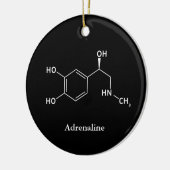 Adrenaline Epinefrine Molecuul Chemie Keramisch Ornament (Links)