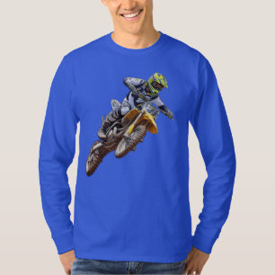 Adrenaline in de lucht: motorcross vlucht t-shirt