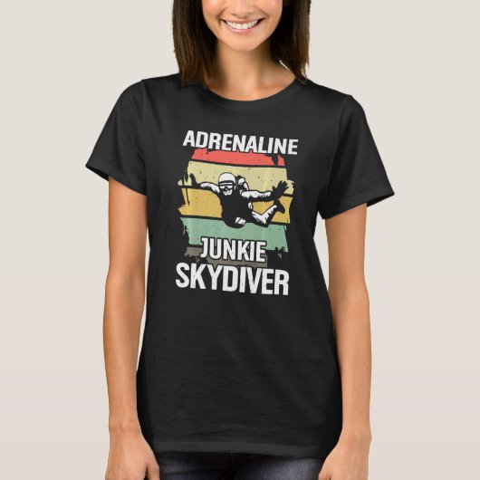 Adrenaline Junkie Skydiver T-shirt (Voorkant)