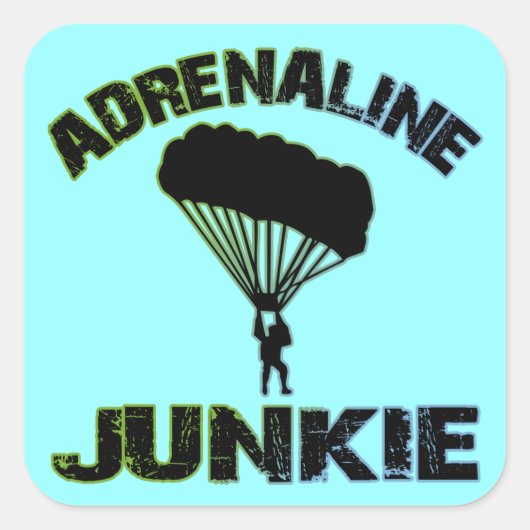 Adrenaline Junkie Vierkante Sticker (Voorkant)