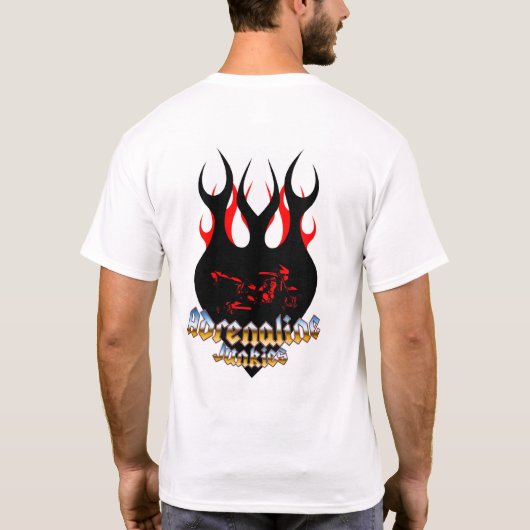 Adrenaline Junkies RED T-shirt (Achterkant)