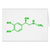 Adrenaline Moleculaire chemische formule (Voorkant Horizontaal)