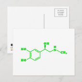 Adrenaline Moleculaire chemische formule Briefkaart (Voorkant / Achterkant)