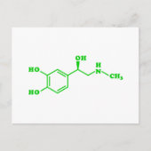 Adrenaline Moleculaire chemische formule Briefkaart (Voorkant)