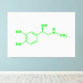 Adrenaline Moleculaire chemische formule Canvas Afdruk (Insitu (Houten vloer))