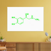 Adrenaline Moleculaire chemische formule Canvas Afdruk (Insitu (Woonkamer))