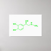 Adrenaline Moleculaire chemische formule Canvas Afdruk (Voorkant)