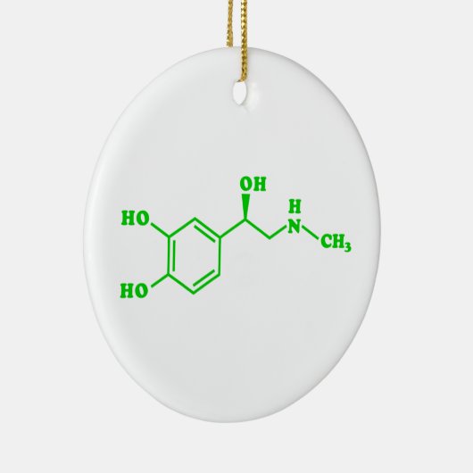 Adrenaline Moleculaire chemische formule Keramisch Ornament (Rechts)