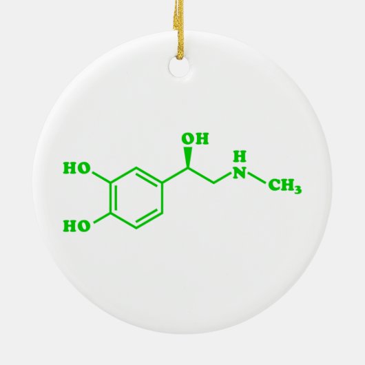 Adrenaline Moleculaire chemische formule Keramisch Ornament (Achterkant)