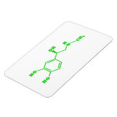 Adrenaline Moleculaire chemische formule Magneet (Linkerzijde)