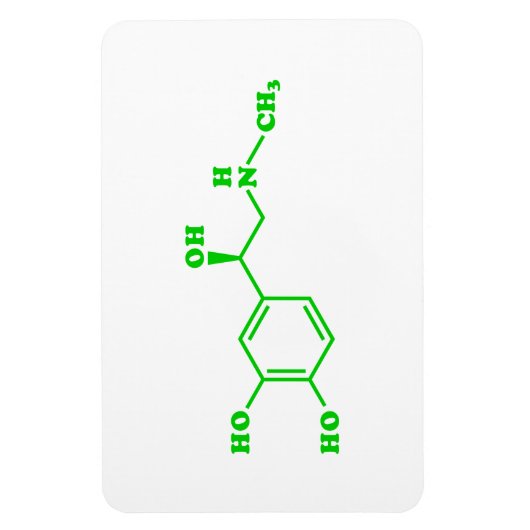 Adrenaline Moleculaire chemische formule Magneet (Verticaal)