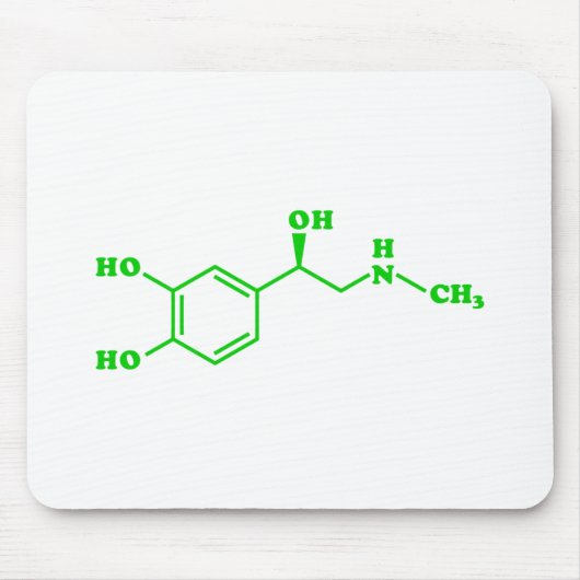 Adrenaline Moleculaire chemische formule Muismat (Voorkant)
