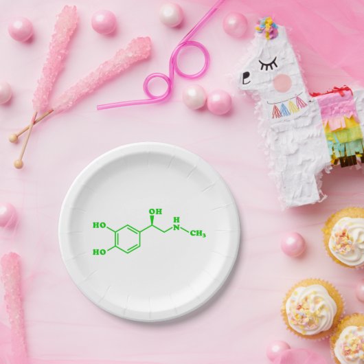 Adrenaline Moleculaire chemische formule Papieren Bordje (Feest)