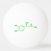 Adrenaline Moleculaire chemische formule Pingpongbal (Achterkant)