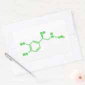 Adrenaline Moleculaire chemische formule Rechthoekige Sticker (Envelop)