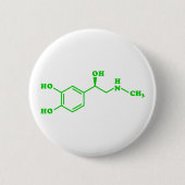 Adrenaline Moleculaire chemische formule Ronde Button 5,7 Cm (Voorkant)