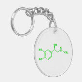 Adrenaline Moleculaire chemische formule Sleutelhanger (Voorkant Links)