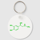 Adrenaline Moleculaire chemische formule Sleutelhanger (Voorkant)