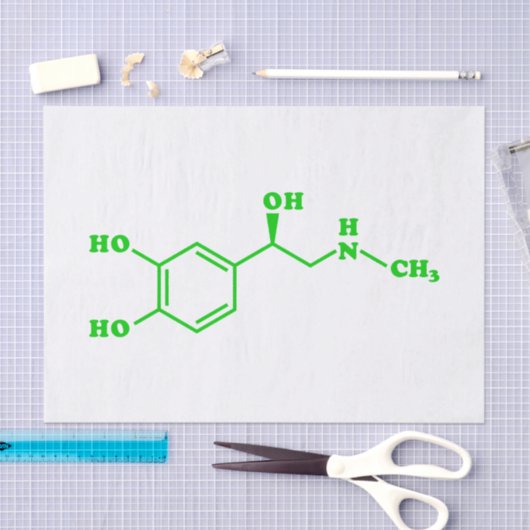 Adrenaline Moleculaire chemische formule Tissuepapier (Craft)