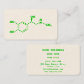 Adrenaline Moleculaire chemische formule Visitekaartje (Voorkant / Achterkant)