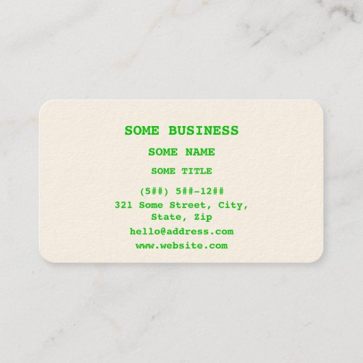 Adrenaline Moleculaire chemische formule Visitekaartje (Achterkant)