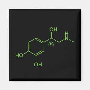Adrenaline Molecuul Chemisch Diagram Magneet